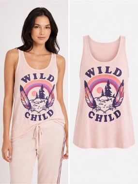JUNK FOOD ‘Wild Child’ Graphic Boho Tank